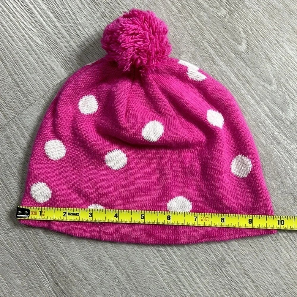 J.crew • crewcuts polka dot pom pom beanie lambs wool cashmere blend
